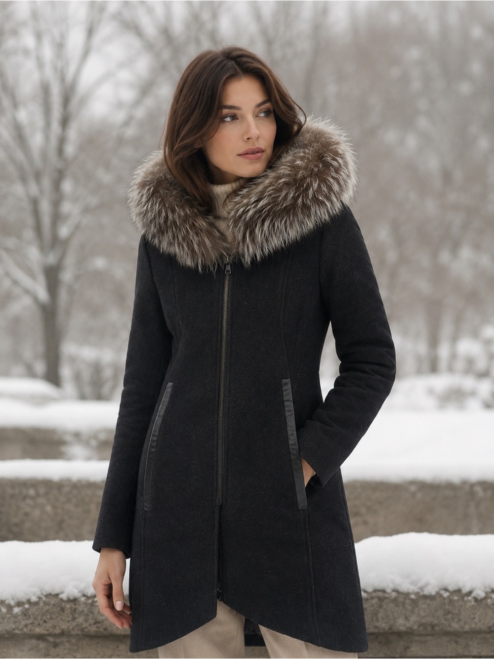 Soia & Kyo Charlena Slim-Fit Wool Coat